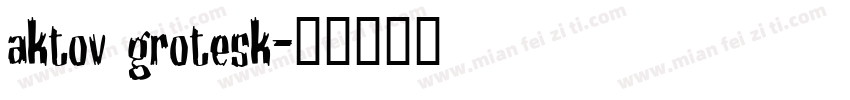 aktov grotesk字体转换